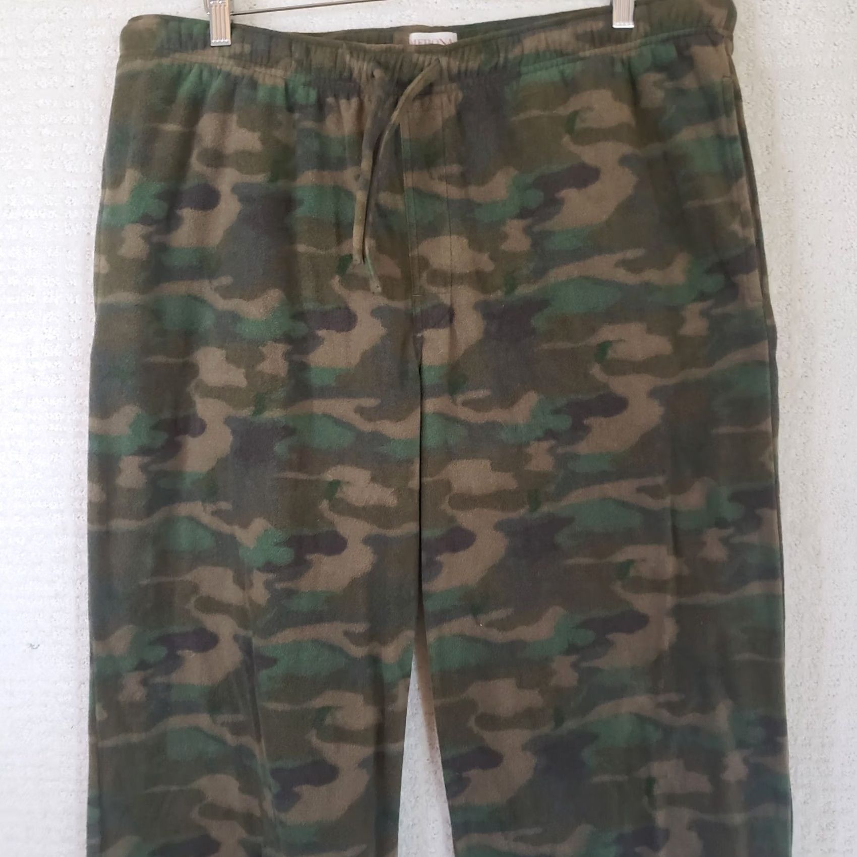 Merona Merona Pants Mens XL Gray Lounge Green Fleece Camouflage Drawstring Comfy Warm Size US 36 / EU 52 - 2 Thumbnail