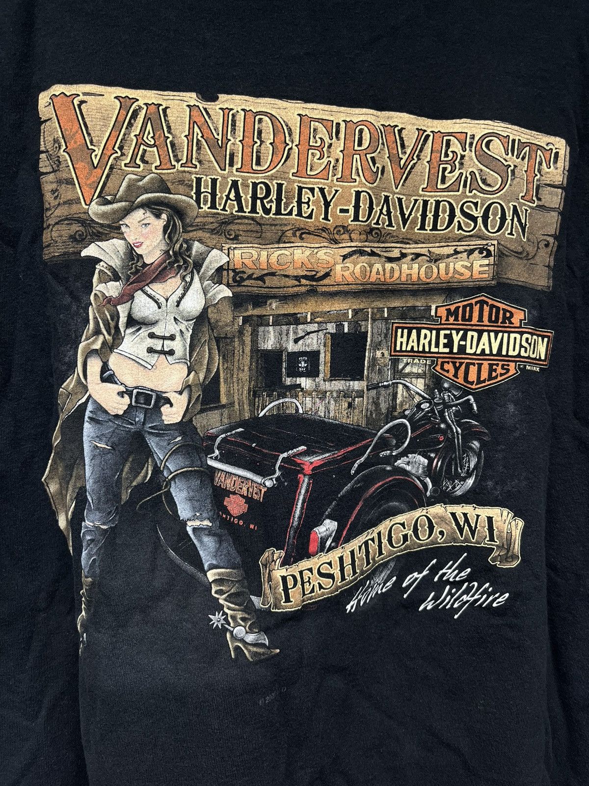 Harley Davidson Vintage Harley Davidson Flaming Dice Joker Clown Tshirt Size US L / EU 52-54 / 3 - 4 Thumbnail