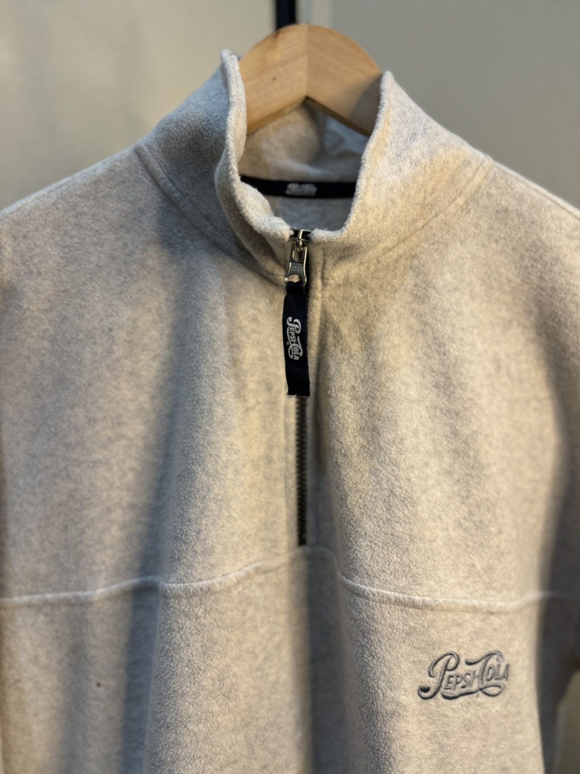 Vintage 🔥VINTAGE 🔥 PepsiCola Fleece Half Zipper Size US L / EU 52-54 / 3 - 3 Thumbnail