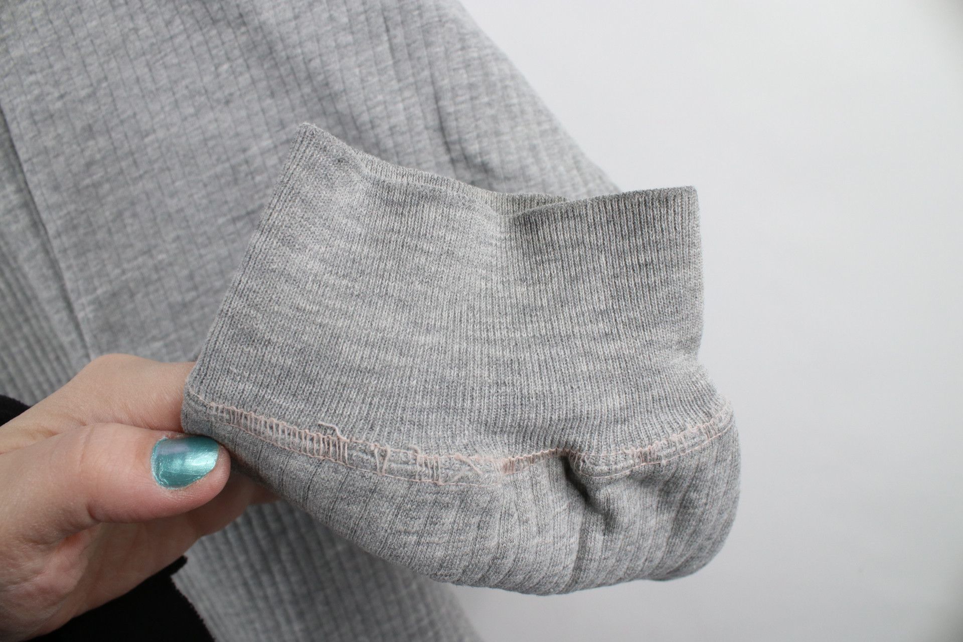 Gap Vintage 90s Gap Blank Ribbed Knit Turtleneck Sweatshirt Gray Size US M / EU 48-50 / 2 - 7 Thumbnail