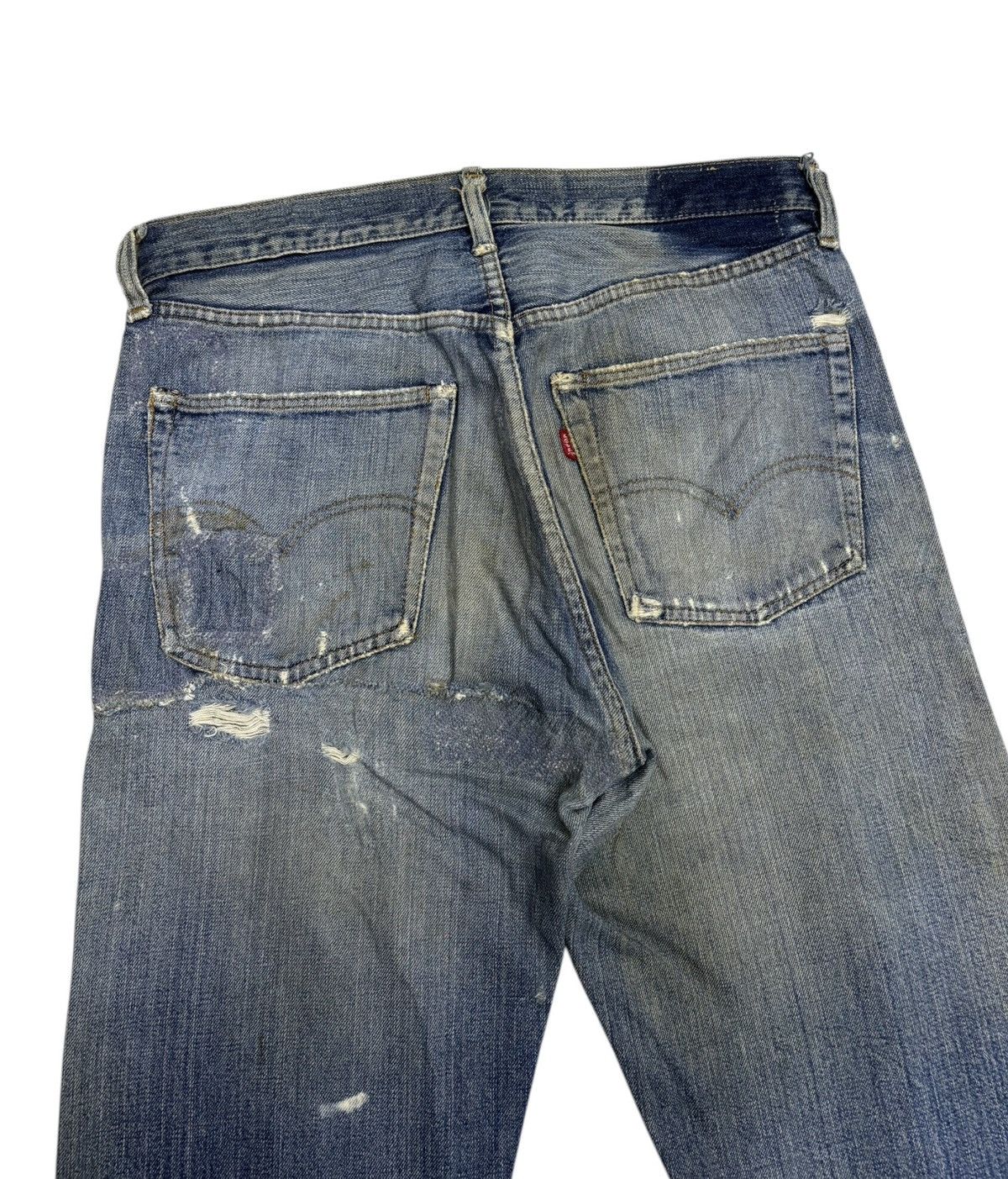 Levi's 70s LEVI'S 501 BIG E button No 6 THRASHED DISTRESSED DENIM Size US 32 / EU 48 - 9 Thumbnail