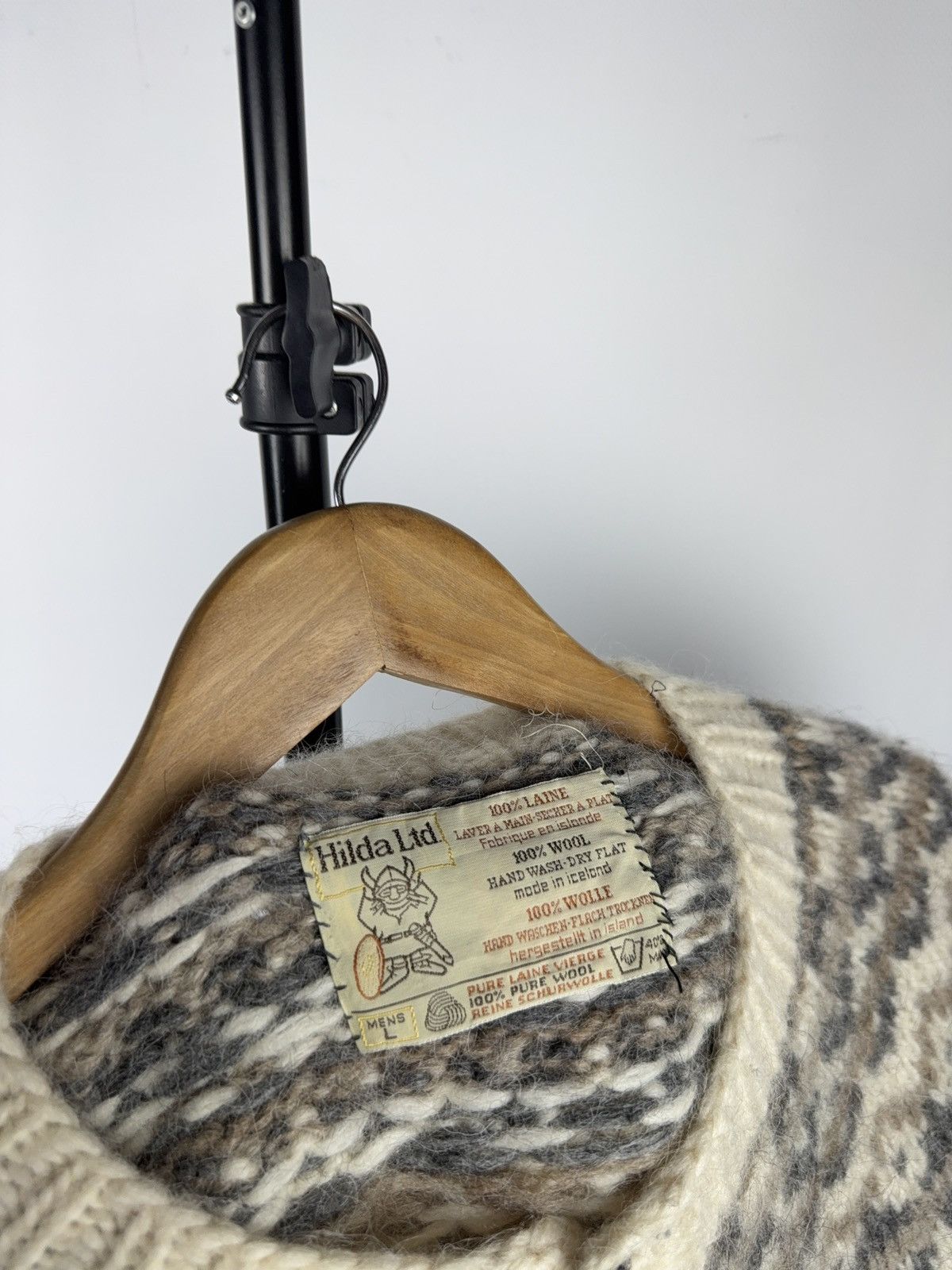 Japanese Brand Retro Vintage 90s Hilda Ltd Nordic Fair Isle Wool Cardigan Size US L / EU 52-54 / 3 - 8 Thumbnail