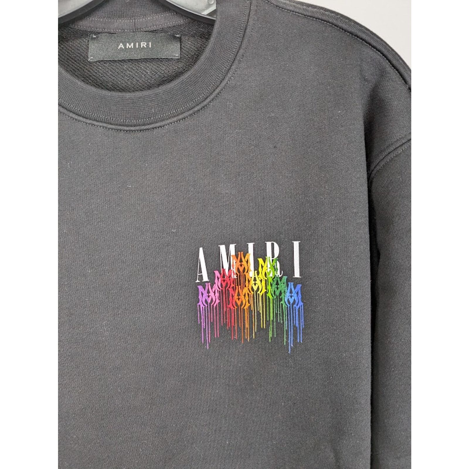 Amiri o1rshd1 MA Drip Collage Crewneck Sweater in Black Size US XXL / EU 58 / 5 - 5 Thumbnail