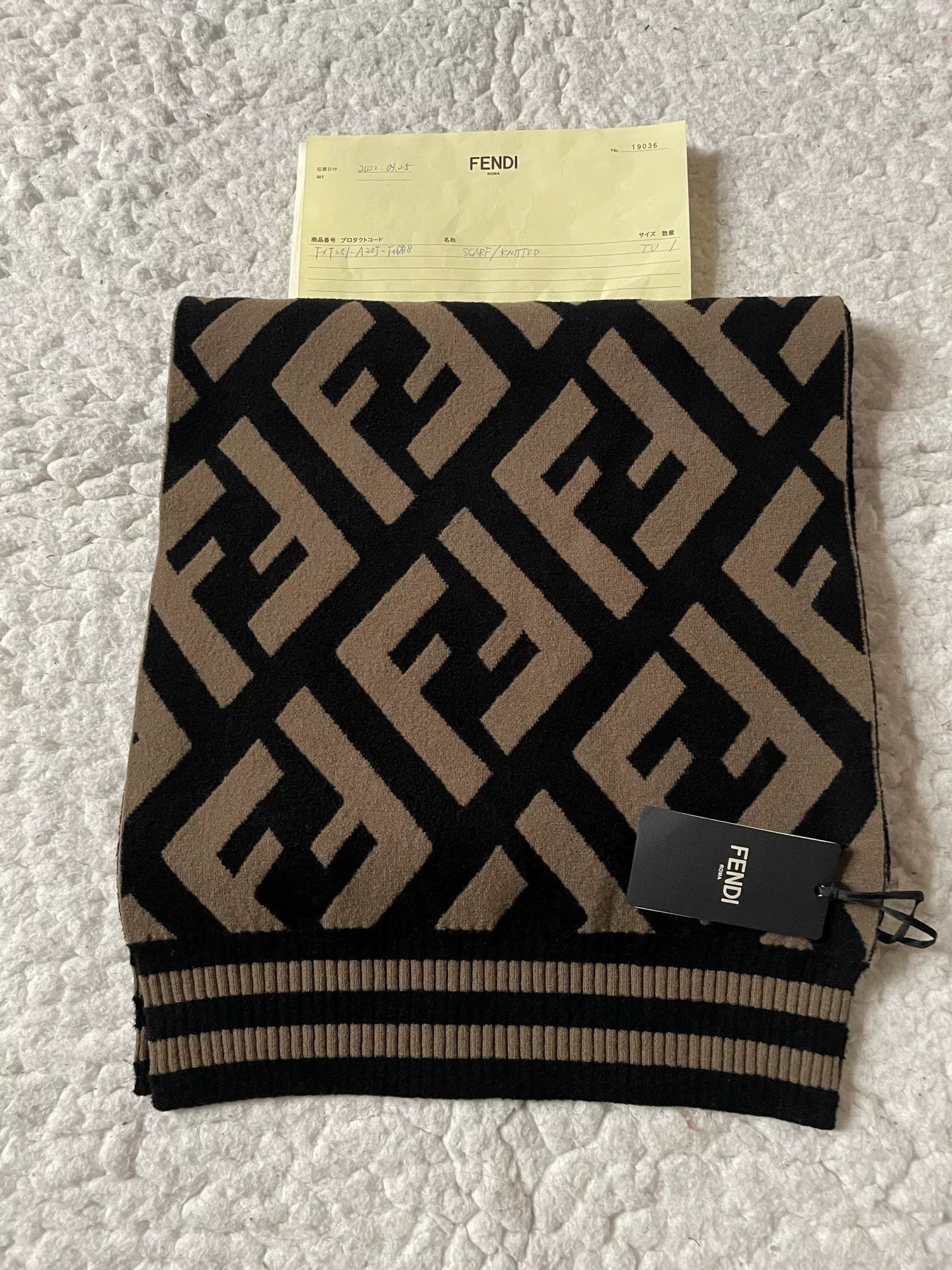 Fendi Fendi Zucca Pattern Scarf Size ONE SIZE - 1 Thumbnail