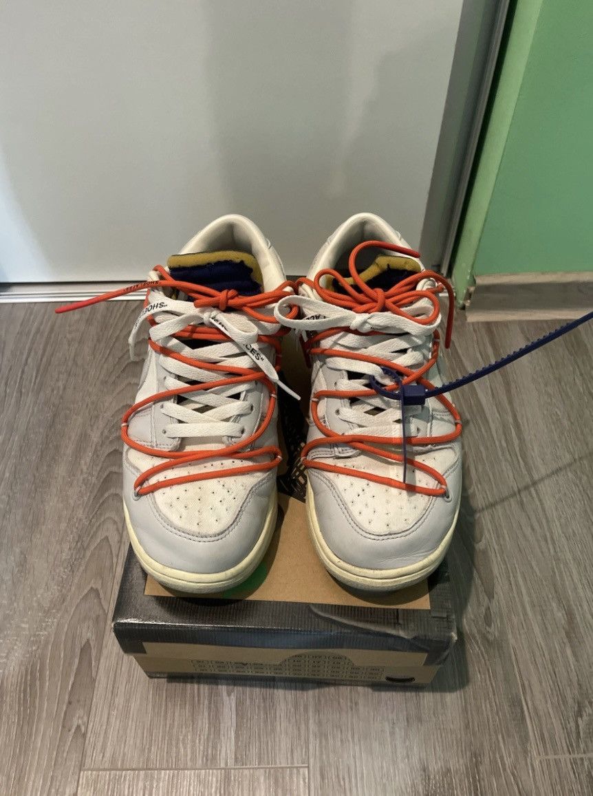 Off-White Nike Off White Dunks “Lot 23” Size US 9.5 / EU 42-43 - 3 Thumbnail
