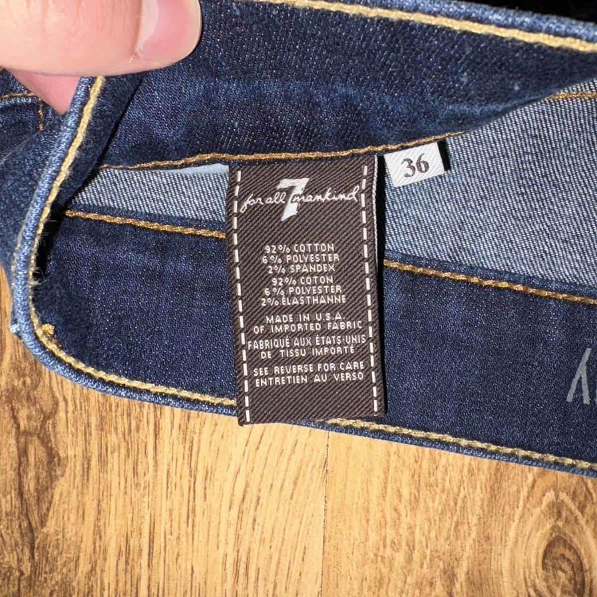 7 For All Mankind 7 For All Man Kind Mens Blue Jeans size 36x30 Slim made USA Size US 36 / EU 52 - 5 Thumbnail