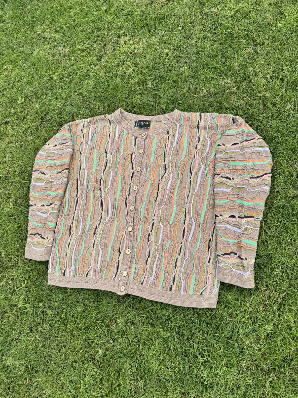 Coogi vintage Coogi 3D knit cardigan sweater Size US XL / EU 56 / 4 - 2 Thumbnail