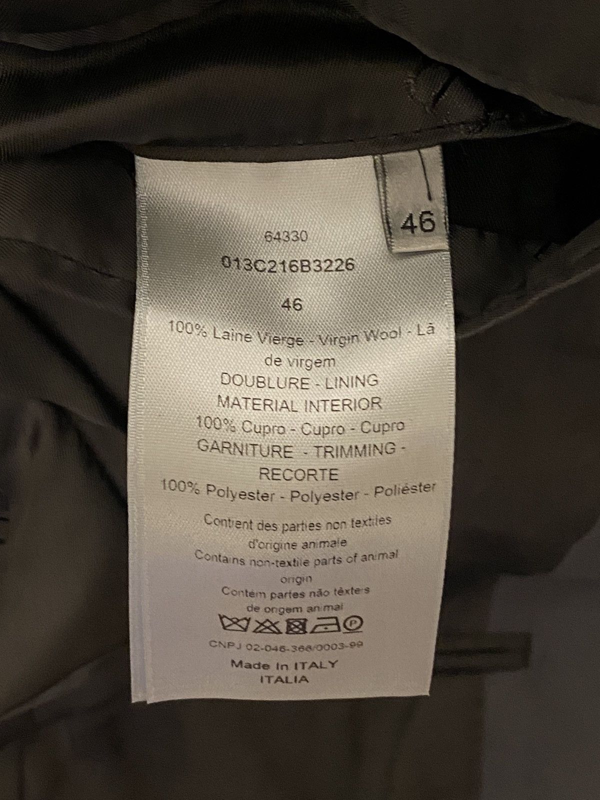 Dior Dior oblique strap grey wool blazer jacket 46 Size 46R - 8 Thumbnail