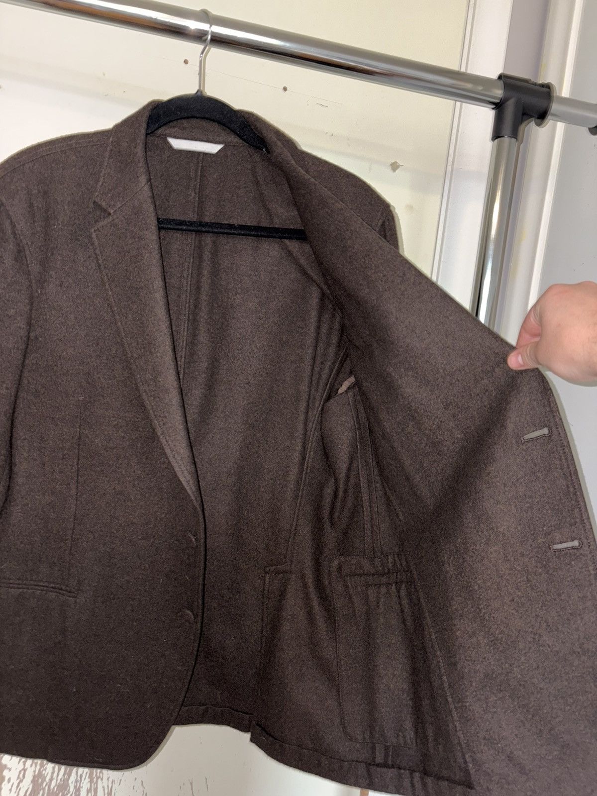 Armani Armani Dark Brown Wool Blazer Size 46R - 4 Thumbnail