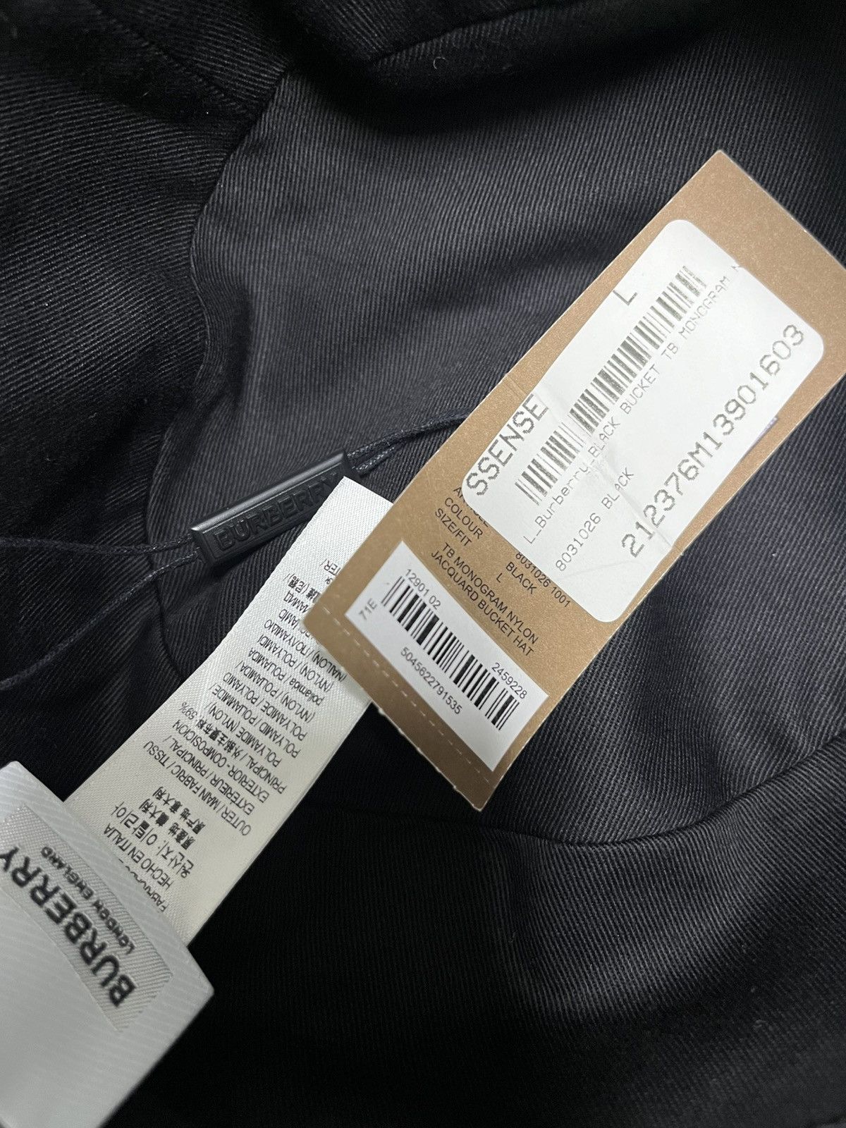 Burberry BURBERRY Black Jacquard Monogram Bucket Hat Size ONE SIZE - 2 Thumbnail