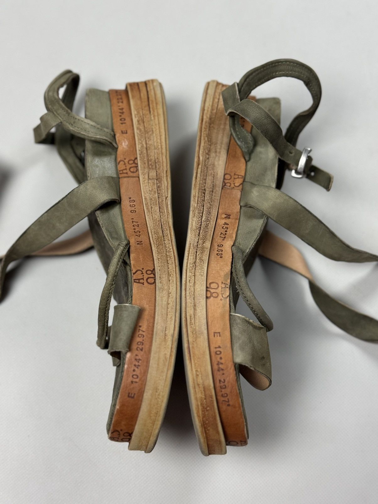 A.S.98 A.S. 98 Airstep Lagos Leather Strappy Platform Sandals Size US 11 / IT 41 - 17 Thumbnail