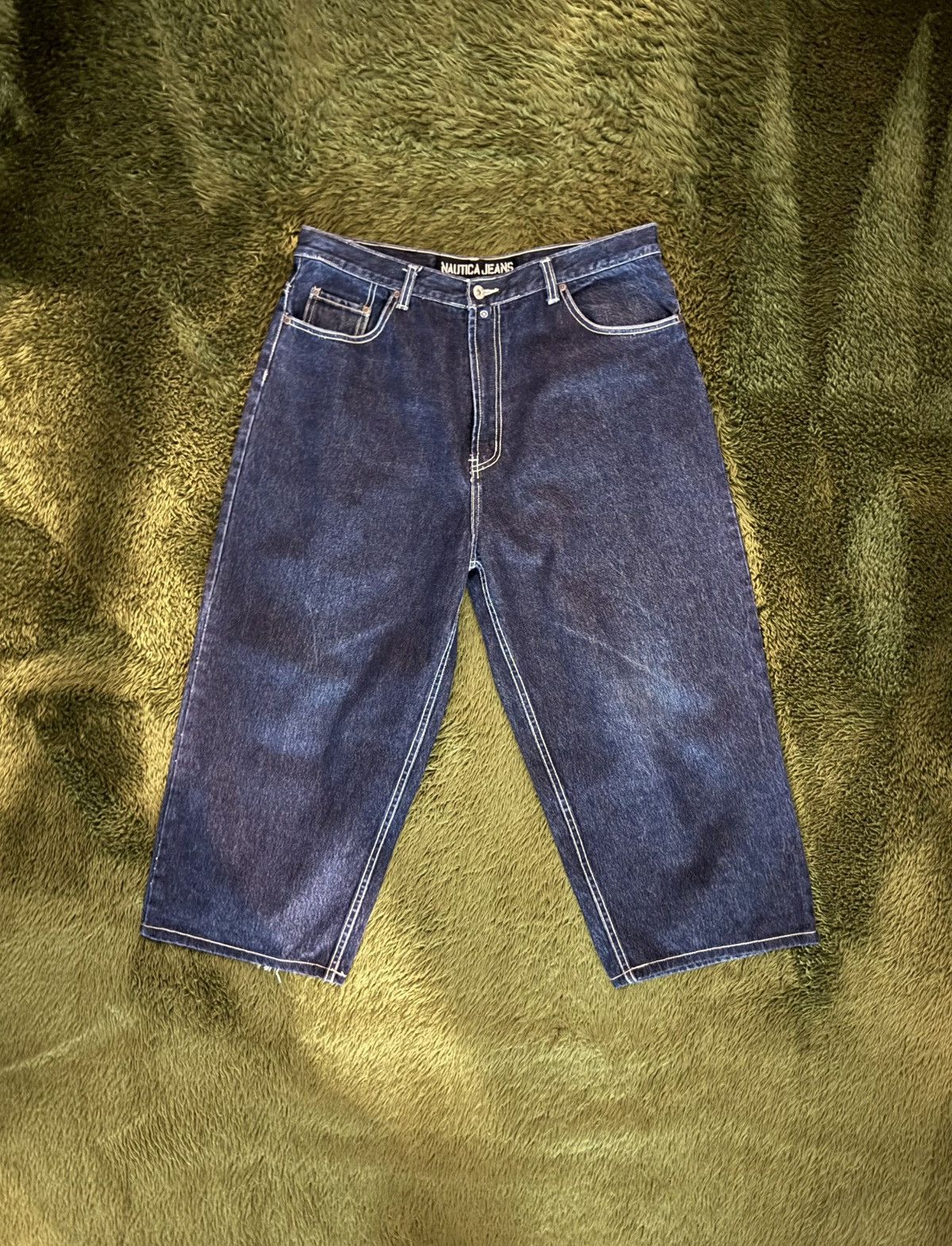 Nautica [38] 00s Nautica USA Loose Straight Cropped Denim Pants Size US 38 / EU 54 - 1 Thumbnail