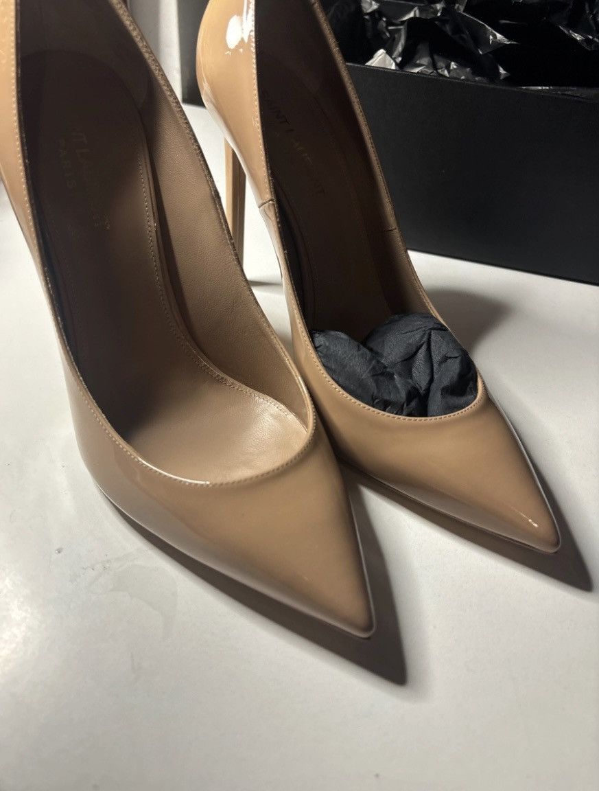 Saint Laurent Paris Anja Patent Leather Heels Size US 9.5 / IT 39.5 - 8 Thumbnail
