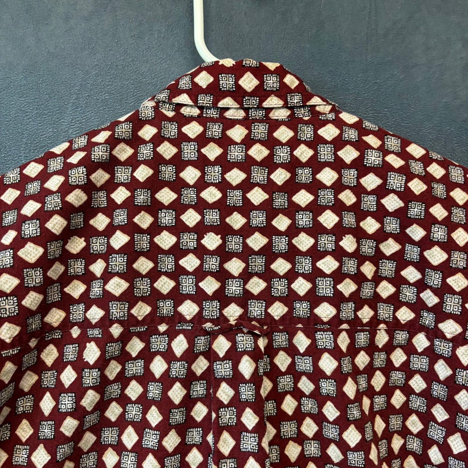 Chaps Ralph Lauren Ralph Lauren Chaps Shirt Linen Blend Geometric Pattern Size US M / EU 48-50 / 2 - 7 Thumbnail
