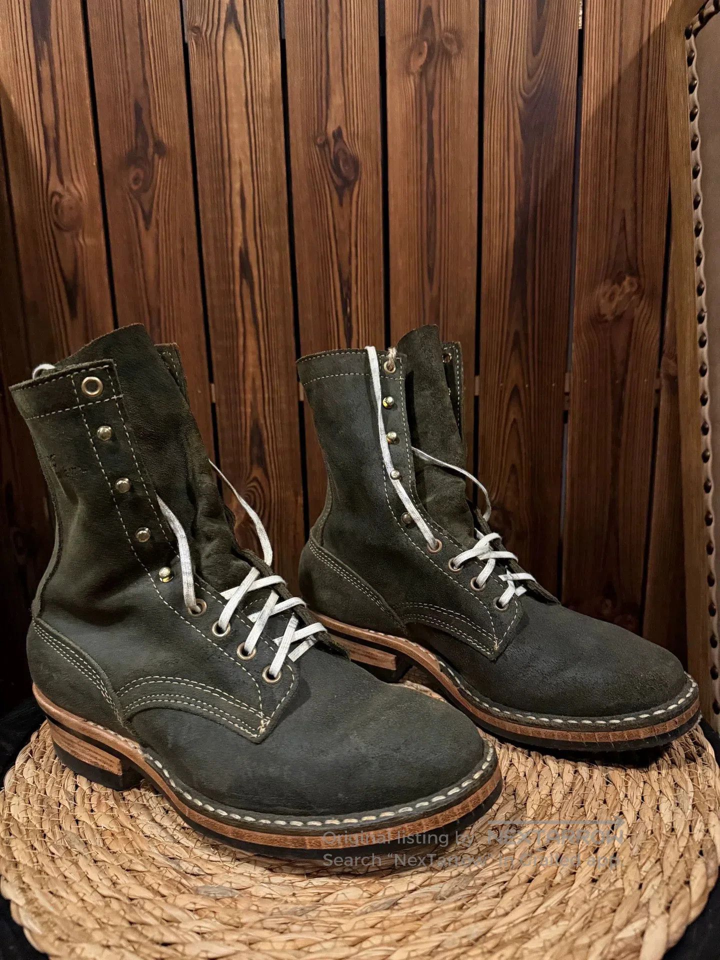 Whitesville Military Green Combat Boots. Size US 7 / EU 40 - 3 Thumbnail