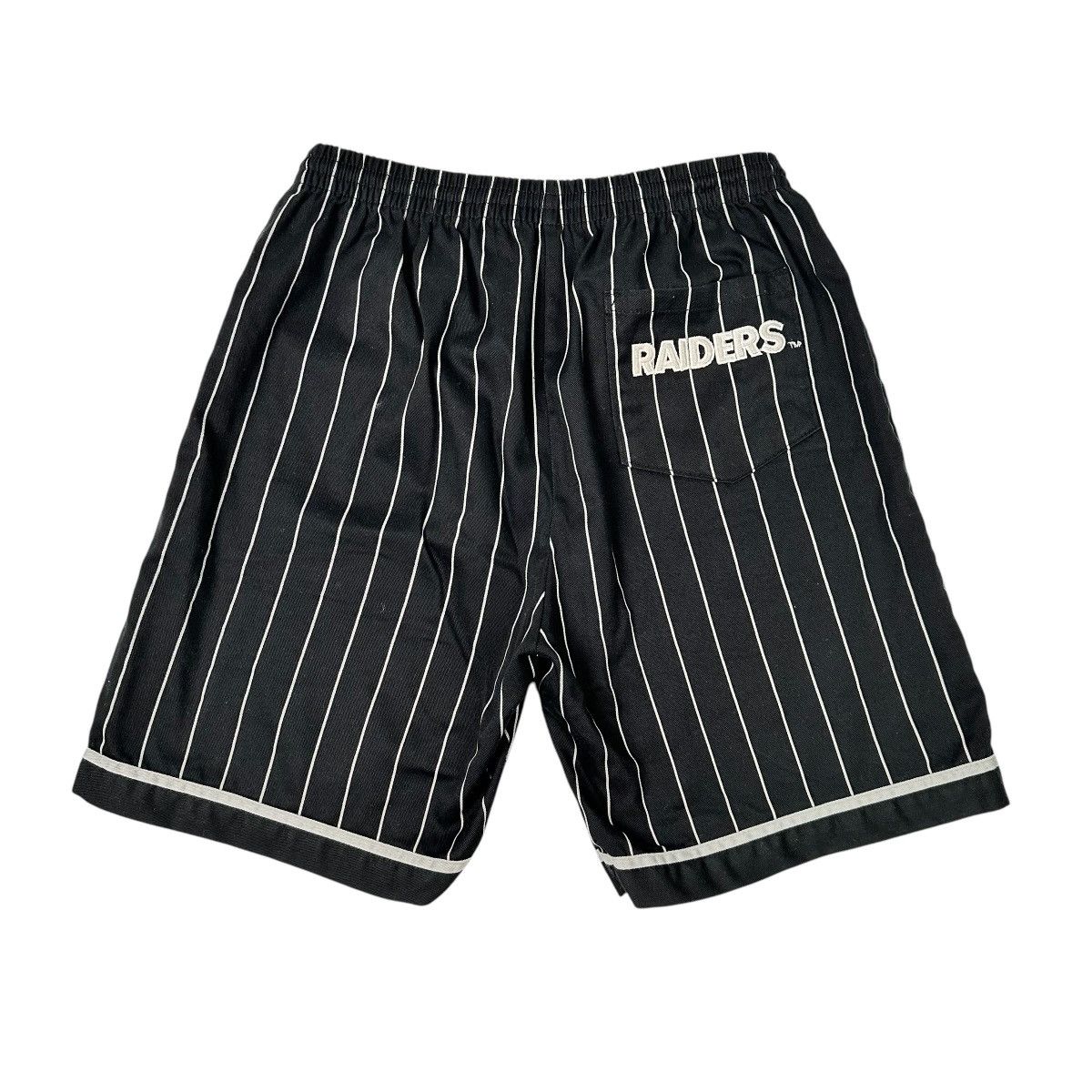 NFL × Starter × Vintage Vintage Starter Los Angeles Raiders Pinstripe Hat & Shorts Size US 30 / EU 46 - 5 Thumbnail