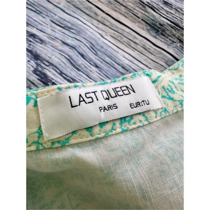 Other Last Queen Paris Green Paisley Button-Front Tiered Mini Dres Size L / US 10 / IT 46 - 5 Thumbnail