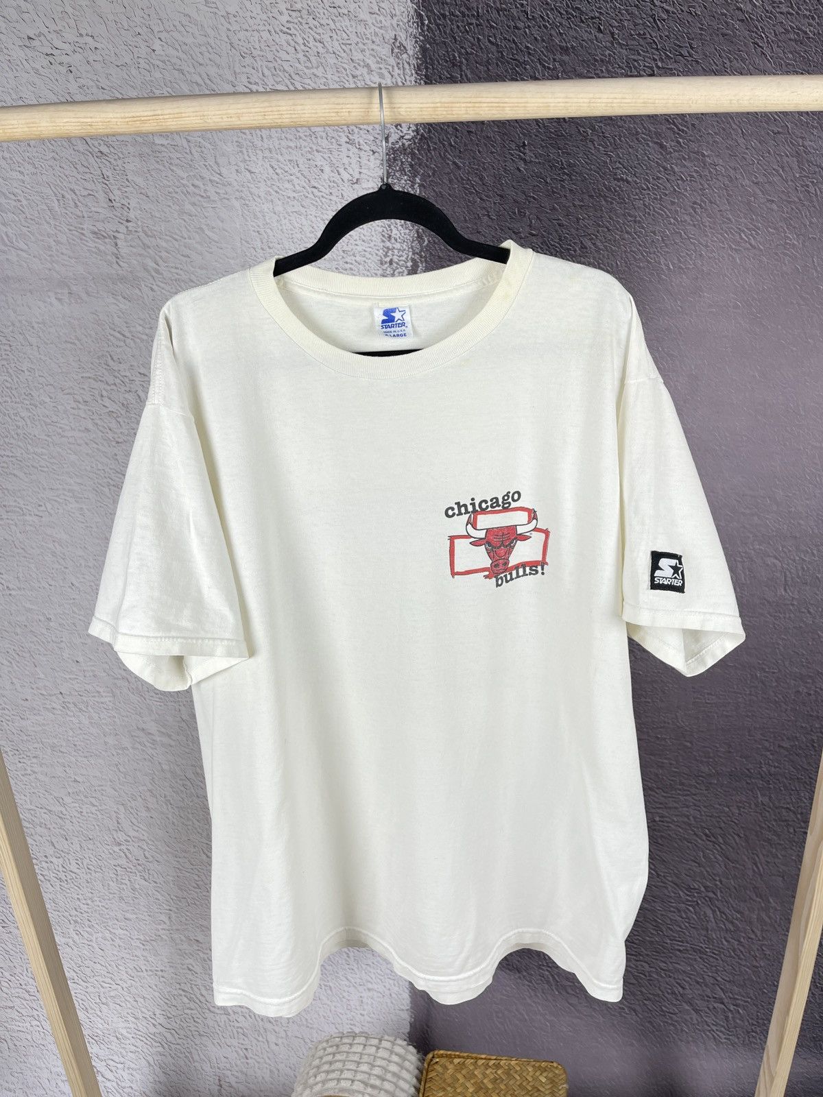 NBA Starter Vintage 90s Chicago Bulls “I love this team” tee Size US XL / EU 56 / 4 - 1 Thumbnail
