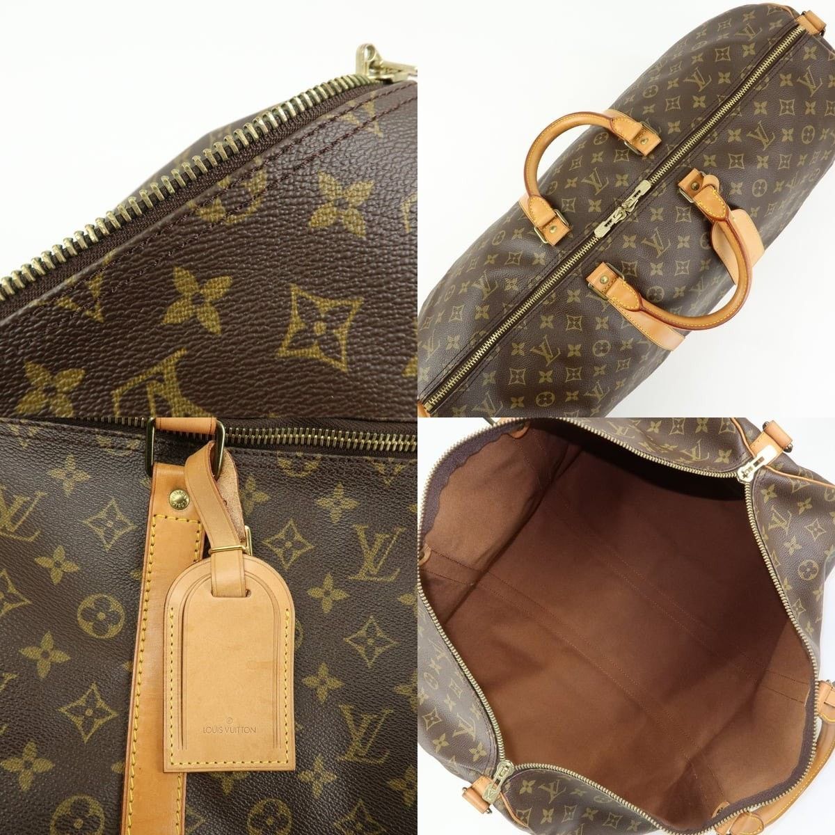 Louis Vuitton Louis Vuitton Monogram Keepall Bandouliere 55 Duffle Bag Size ONE SIZE - 7 Thumbnail