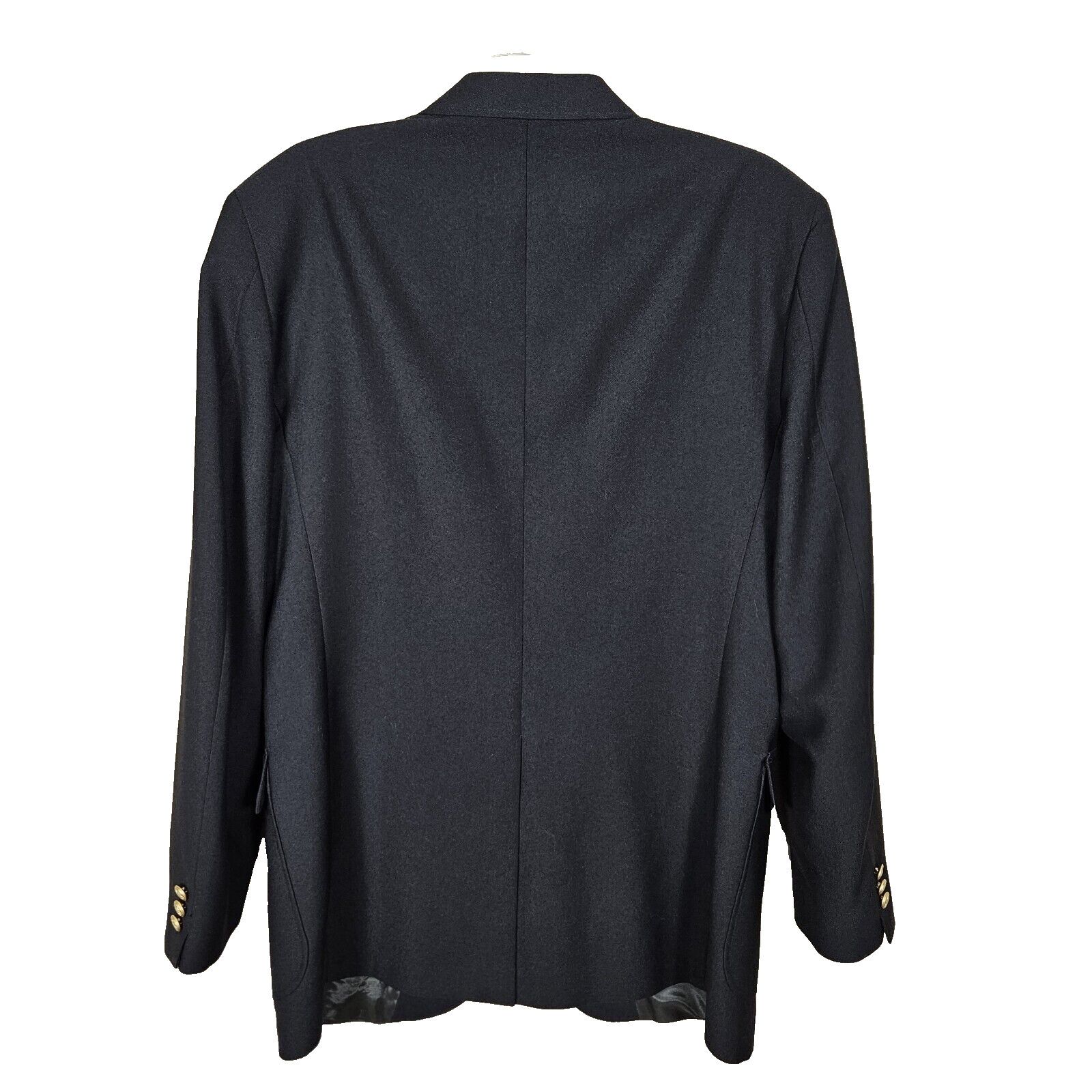 David Taylor David Taylor Blazer Mens 42L Black Gold Buttons Size 42L - 2 Thumbnail