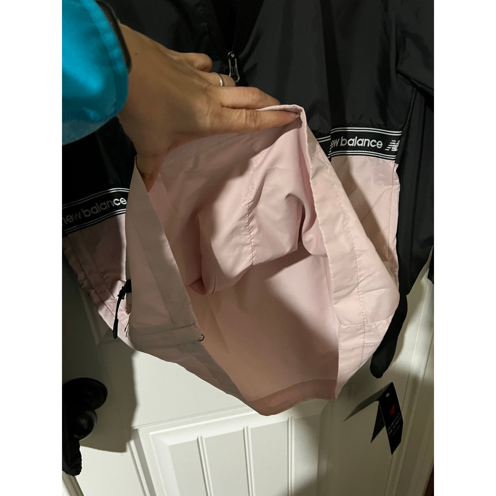 New Balance Jacket Color Blocked Windbreaker Logo Hooded 1/4 Zip Up Pink Size M / US 6-8 / IT 42-44 - 11 Thumbnail