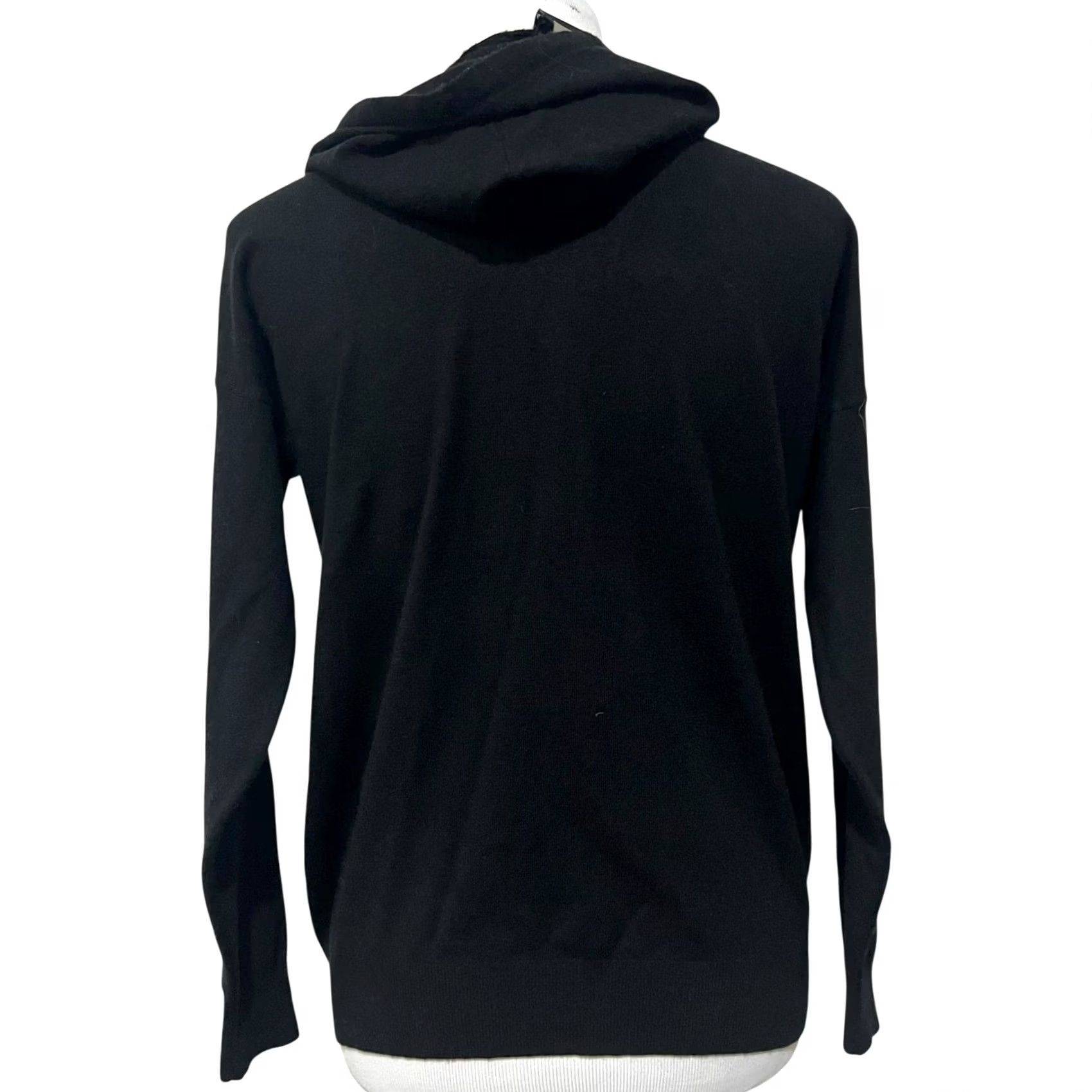 Vintage Aaeda Women’s Sweater Hooded Hoodie Rhinestone Hearts Bling Black Size S Pullover Womens Size S / US 4 / IT 40 - 4 Thumbnail
