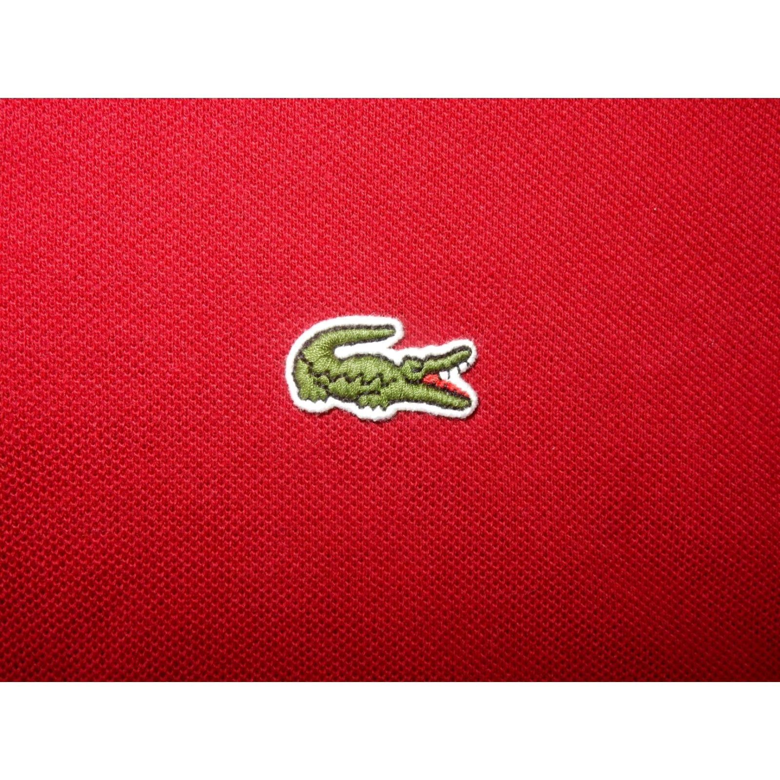 Lacoste Lacoste Polo Shirt Men Short Sleeve Solid Red Cotton 2XL Size 7/XXL Size US XXL / EU 58 / 5 - 4 Thumbnail