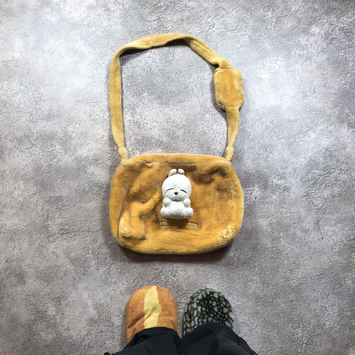 Archival Clothing x If Six Was Nine Vintage Rabbit Toy Crossbody Bag Balenci Style Y2K 90's in Yellow
