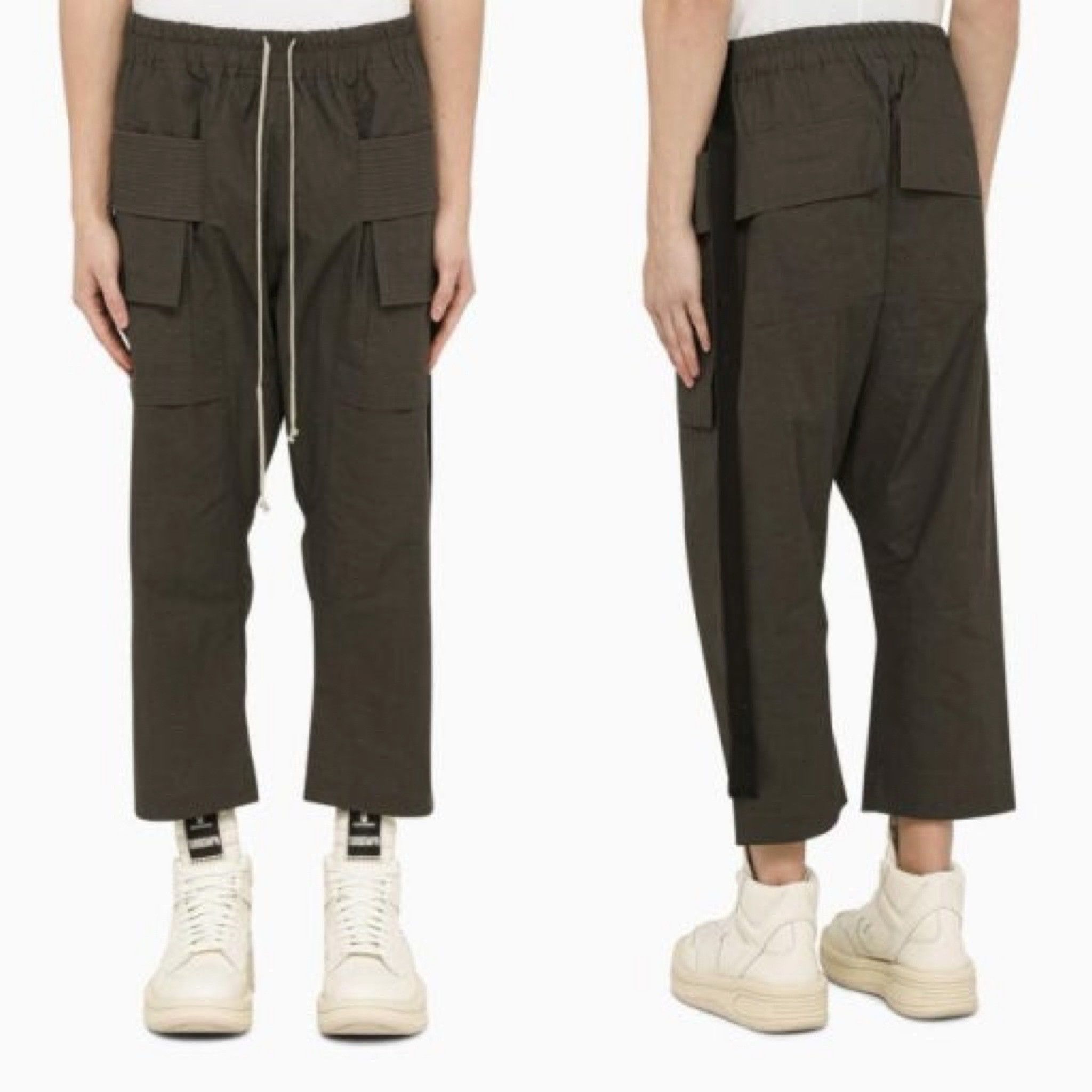 Rick Owens Rick Owens SS22 DRKSHDW Creatch Cargo Cropped Pants DarkDust Size US 36 / EU 52 - 8 Thumbnail