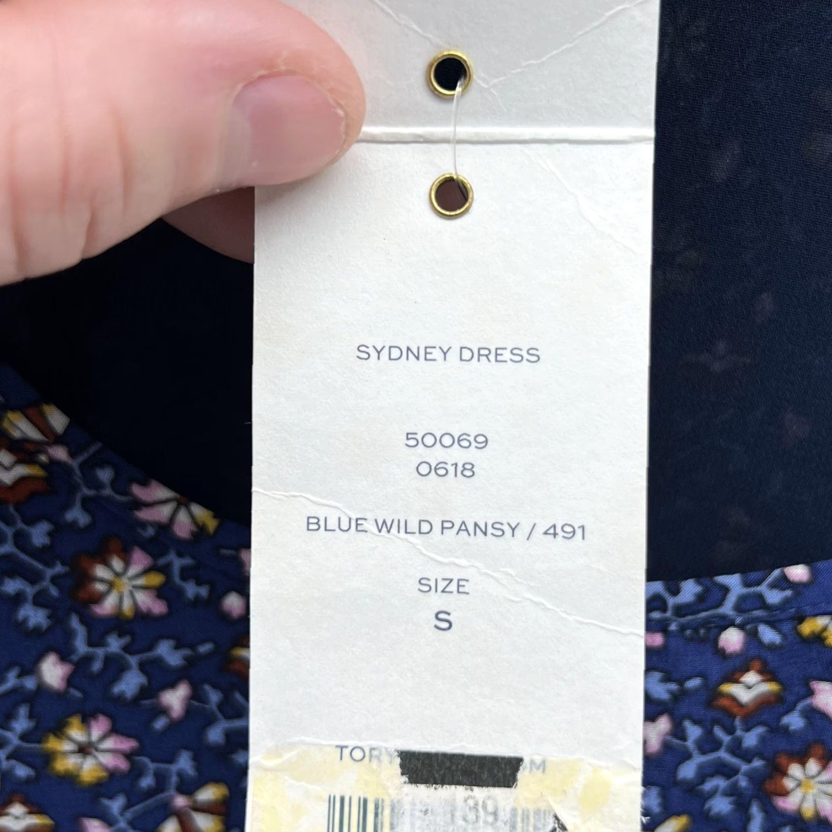 Tory Burch Tory Burch Dress Womens Small Blue Wild Pansy Sydney Tank Trapeze Silk Floral Size S / US 4 / IT 40 - 3 Thumbnail