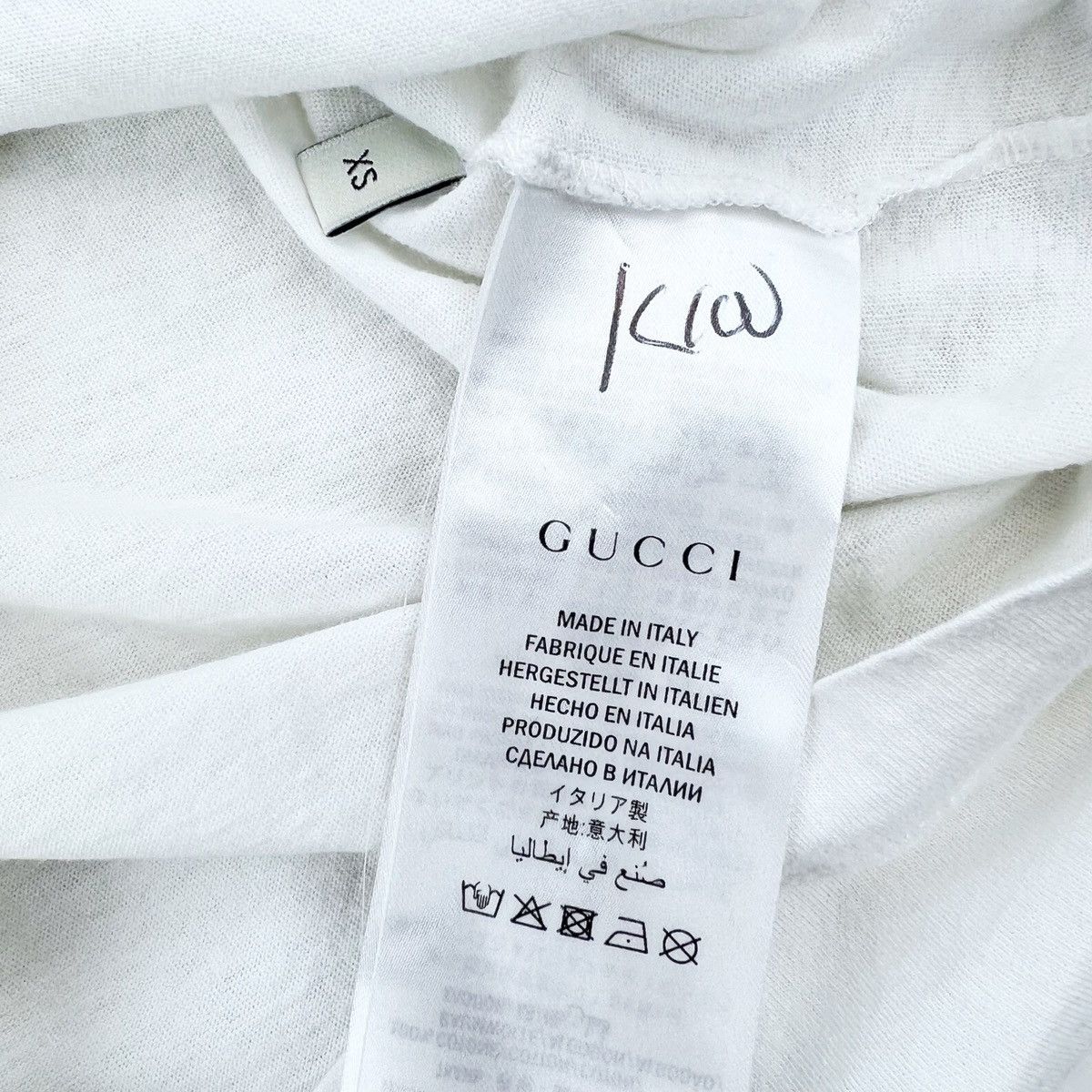 Gucci Gucci Printed Logo Distressed White T Shirt Size US XS / EU 42 / 0 - 5 Thumbnail