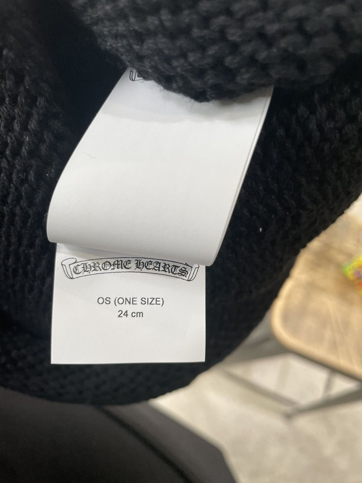 Chrome Hearts Chrome Hearts Hand Woven Cross Cashmere Beanie Black Size ONE SIZE - 8 Thumbnail