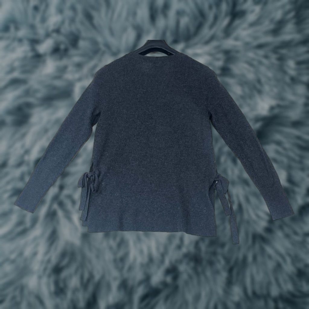 Vintage Halogen Sweater Women Pullover 100% Cashmere Gray XS M Pullover Knit Long Sleeve"} Size M / US 6-8 / IT 42-44 - 1 Thumbnail