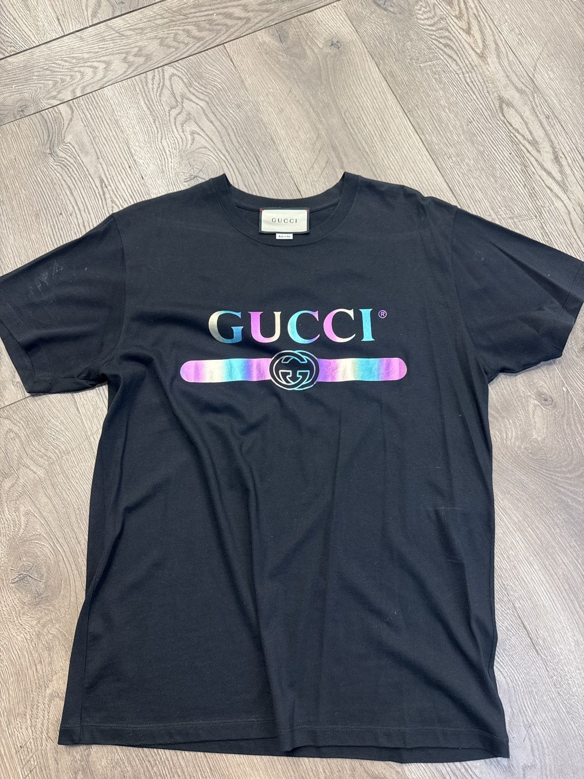 Gucci Gucci multicolor logo t shirt black Size US S / EU 44-46 / 1 - 1 Thumbnail