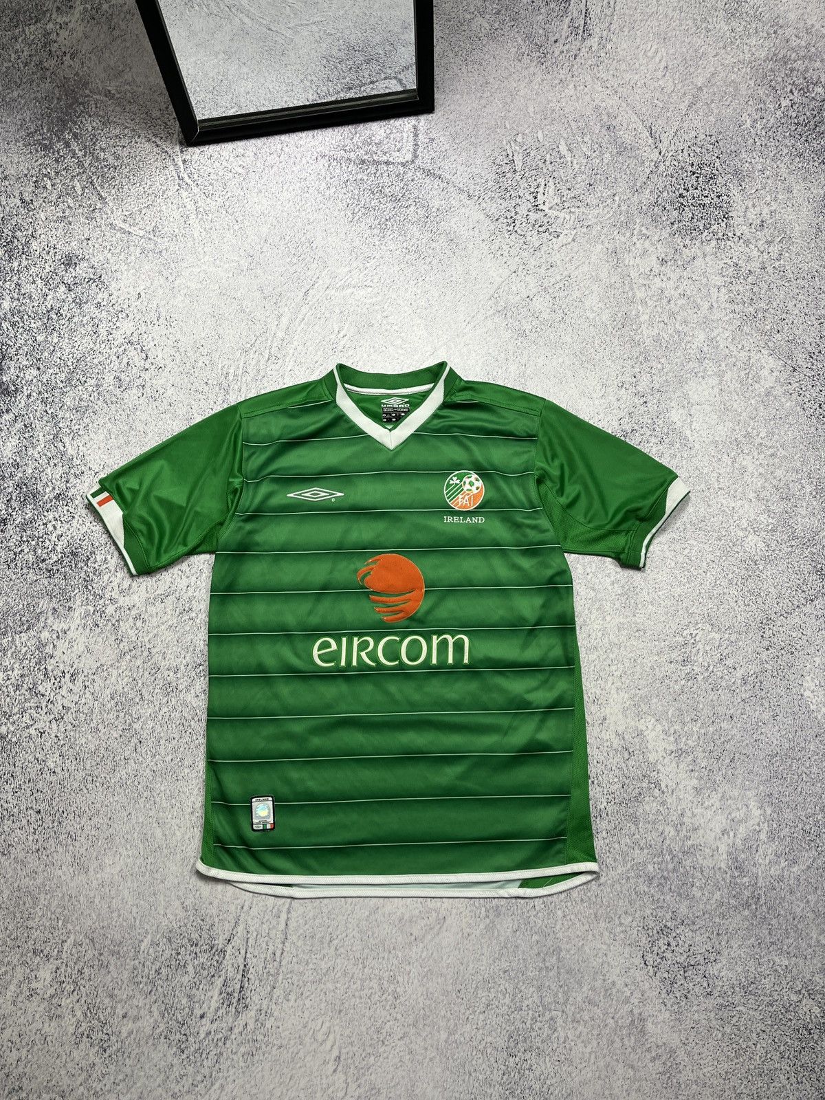 Umbro Ireland 2003 National Home Football Soccer Jersey Duff