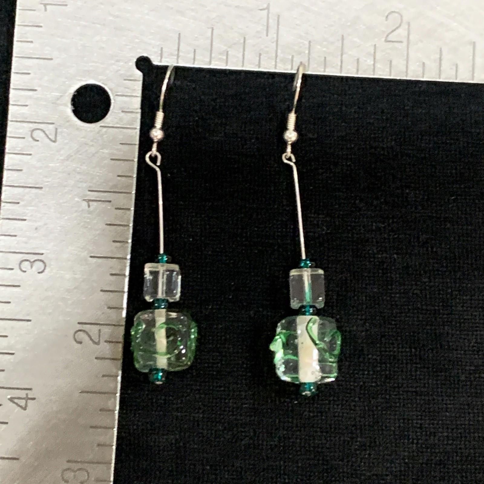 Studio D'Artisan Artisan Lampwork Glass Earrings Mismatched Beads 925 Silver Size ONE SIZE - 9 Thumbnail