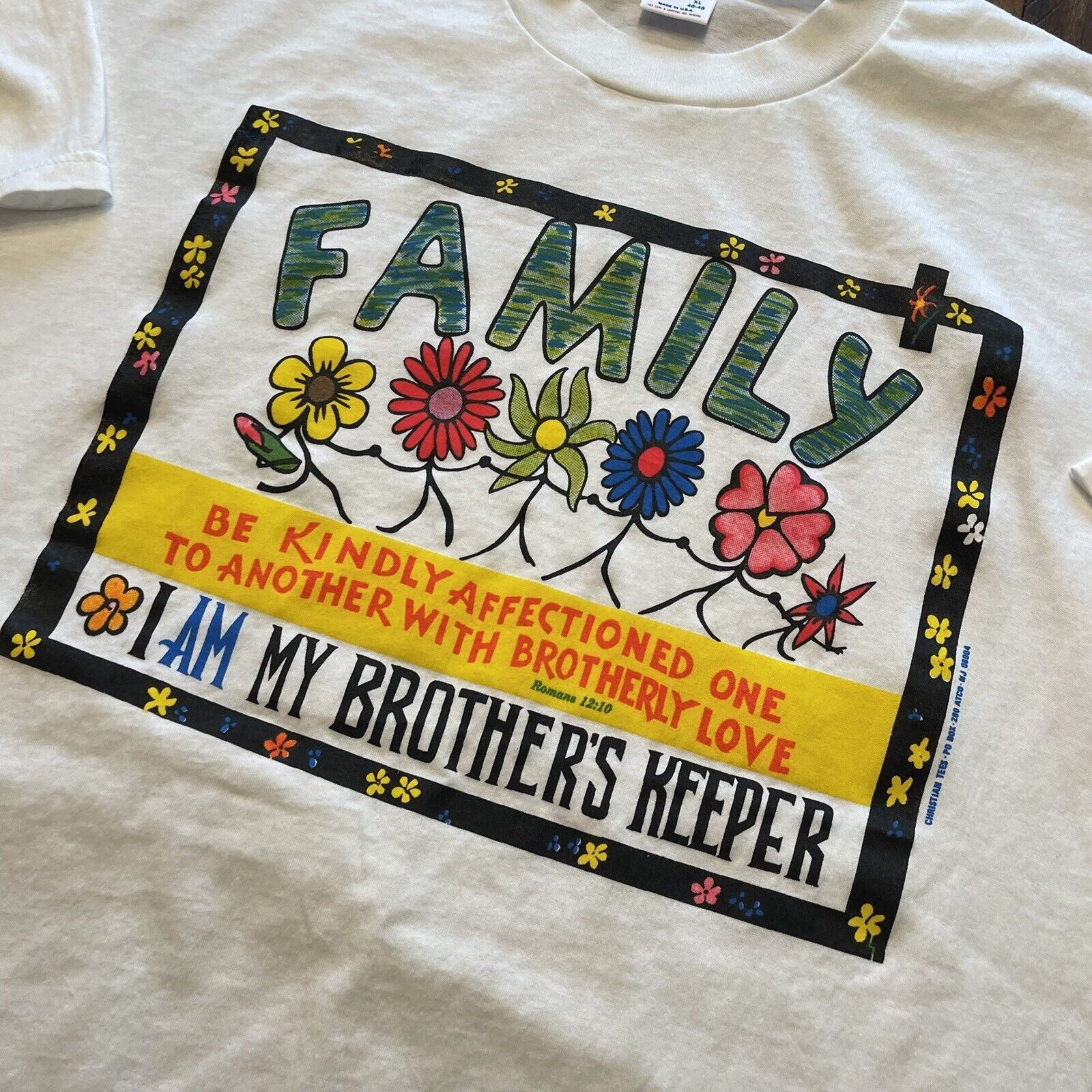 Jerzees Christian Tee Vtg XL Jerzees I am my Brothers Keeper T-SHIRT Size US XL / EU 56 / 4 - 5 Thumbnail