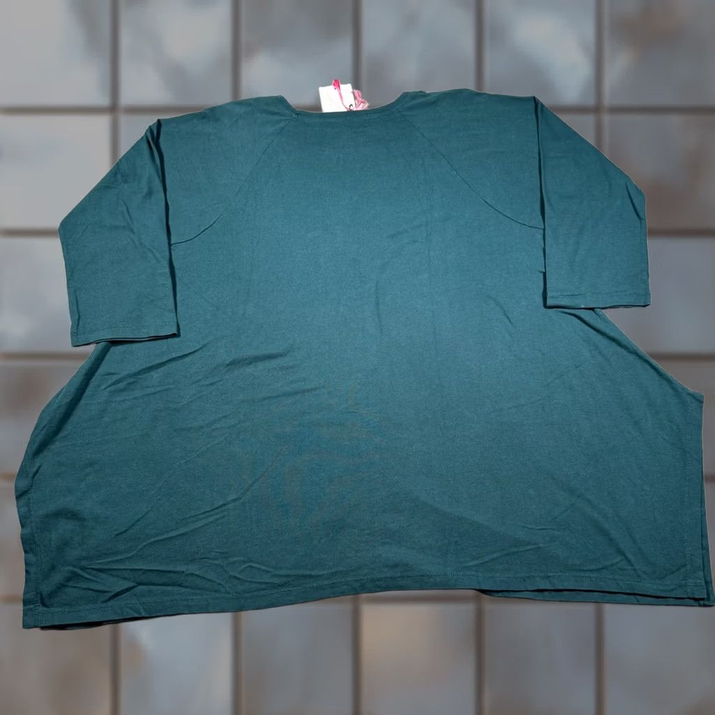 Altea CAITE Aisha Tunic Top Women Small Green Embroidered Floral Round Neck 3/4 Sleeve NWT Size S / US 4 / IT 40 - 1 Thumbnail