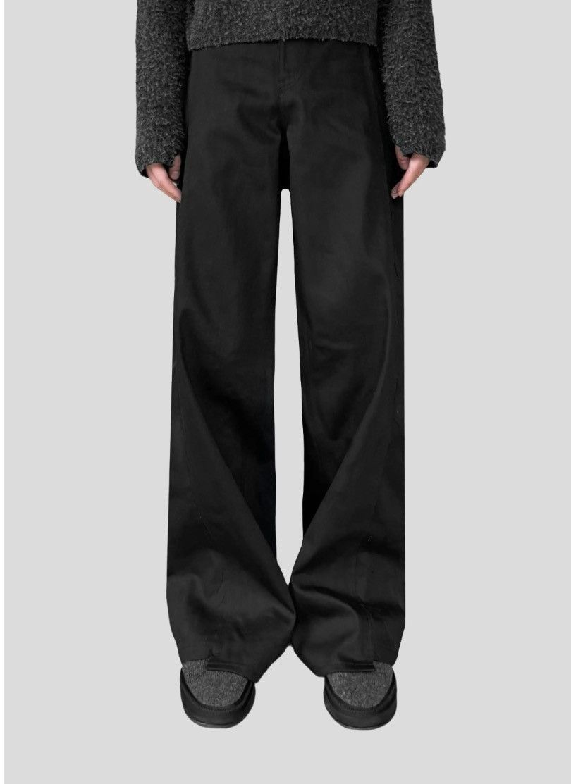 CMMAWEAR × Vuja De VUJADE AMALIA WIDE-LEG RAW DENIM IN JET BLACK