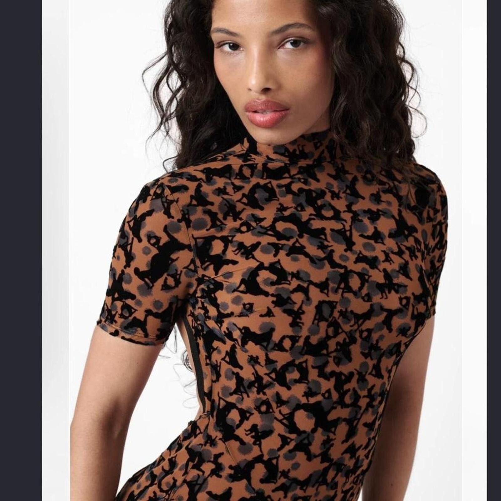 Other Poster Girl - KNOCKOUT DRESS CHESTNUT LEOPARD PRINT Size M / US 6-8 / IT 42-44 - 5 Thumbnail