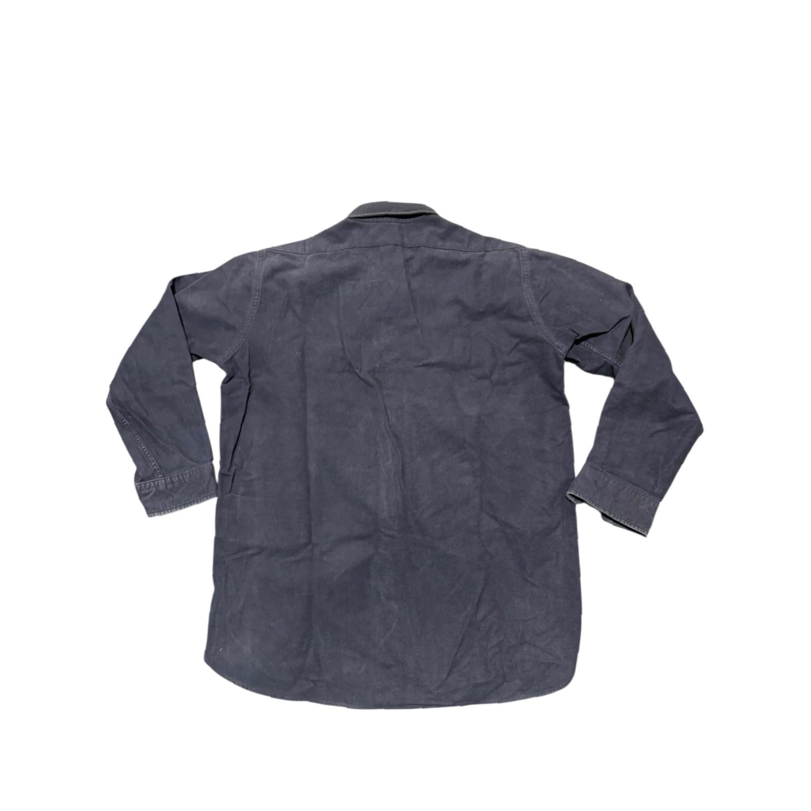 Vintage VINTAGE L.L. Bean Chamois Cloth Shirt Mens 17 Tall XL Navy Blue Made in USA 90s Size XXL / US 16-18 / IT 52-54 - 7 Thumbnail