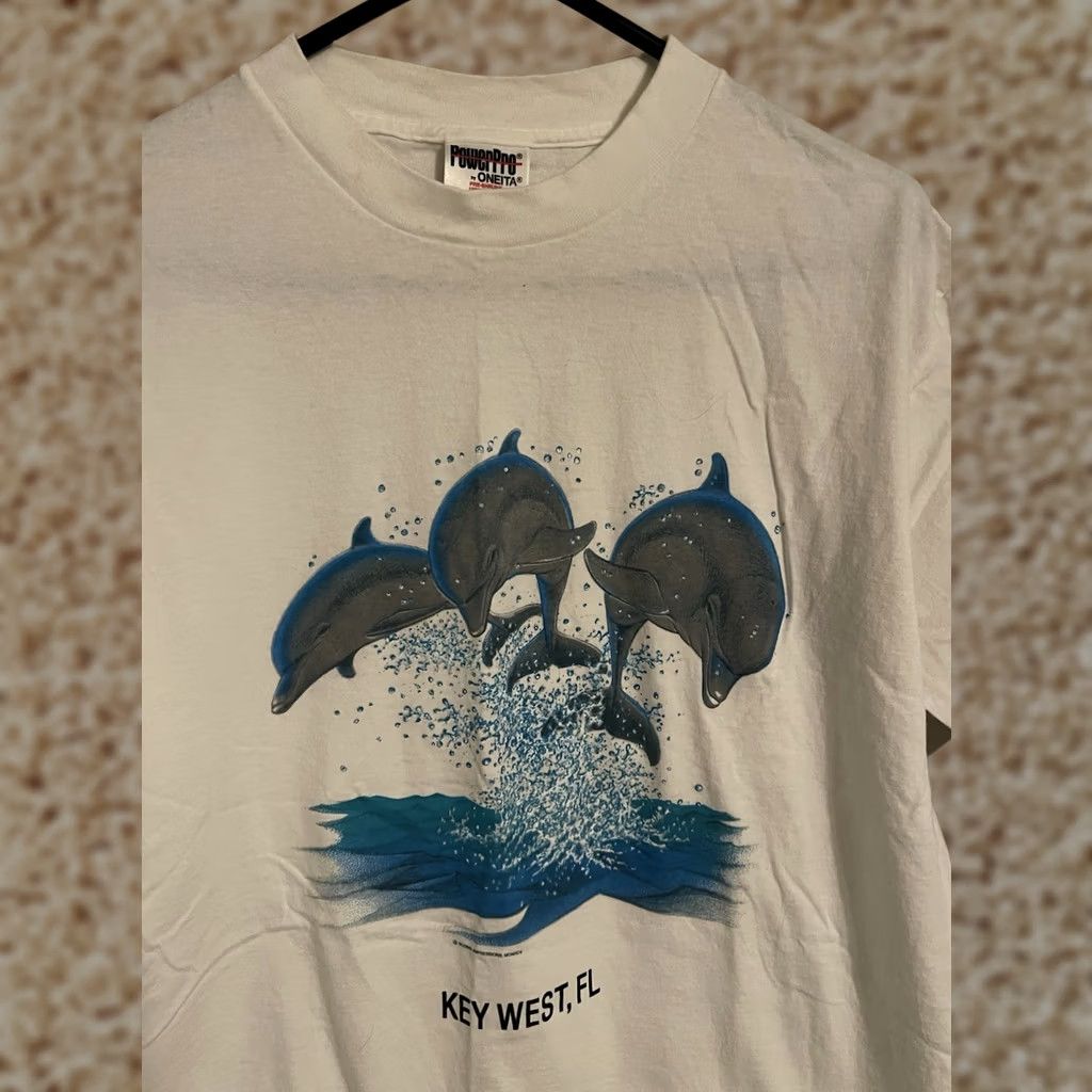Vintage VINTAGE 90s Key West Florida Dolphins Global Impressions T-Shirt Adult Large White Nike? Size US L / EU 52-54 / 3 - 1 Thumbnail