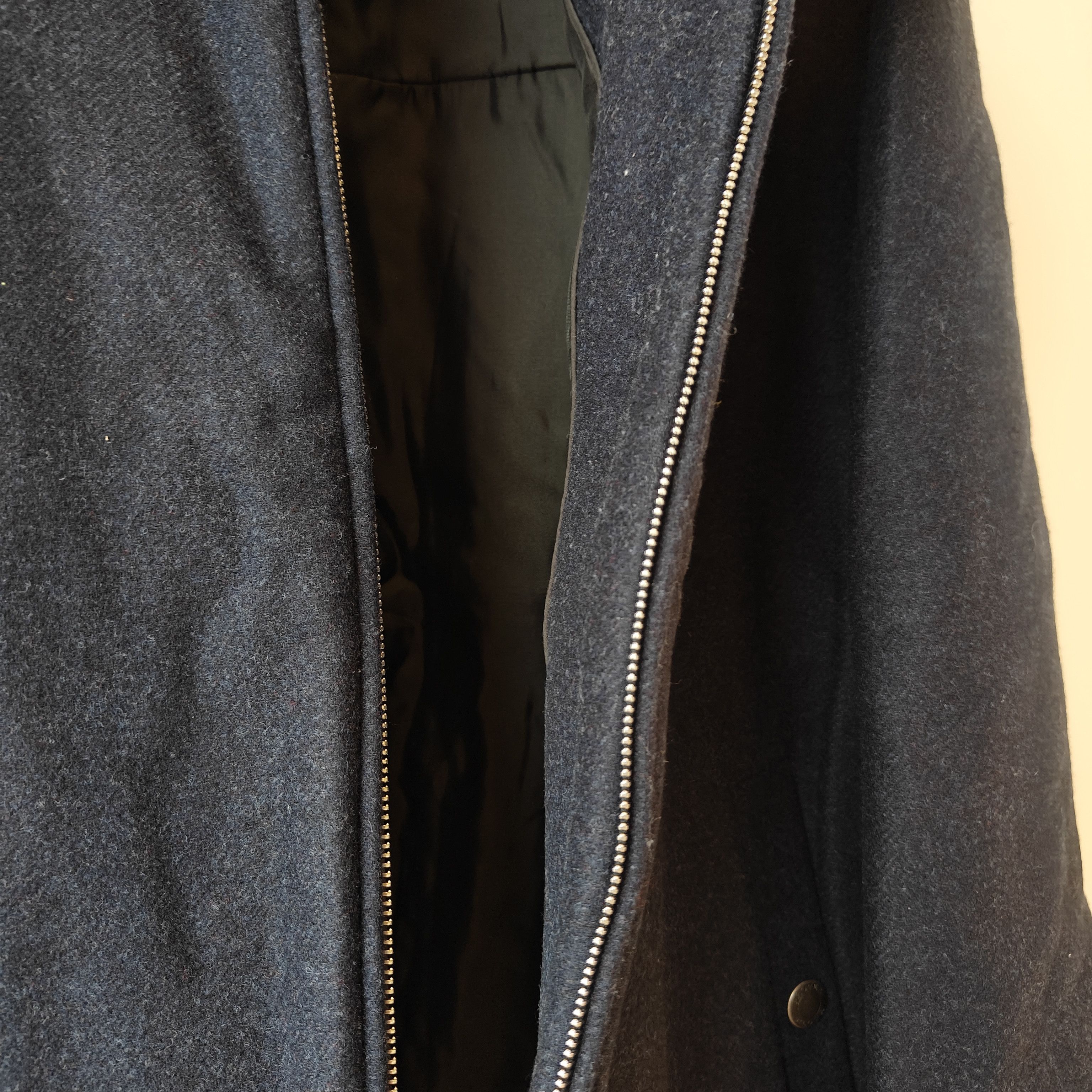 Proper Cloth made in Italy navy flight jacket wool riri zips Size US L / EU 52-54 / 3 - 10 Thumbnail