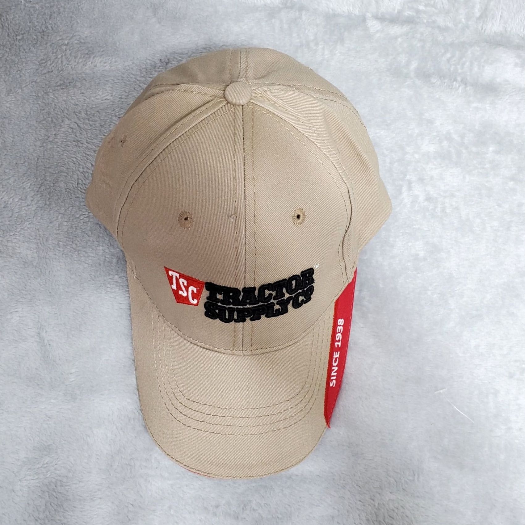 Vintage Tractor Supply Co. Hat Men's Beige Cotton Adjustable Strapback Cap One Size Size ONE SIZE - 3 Thumbnail