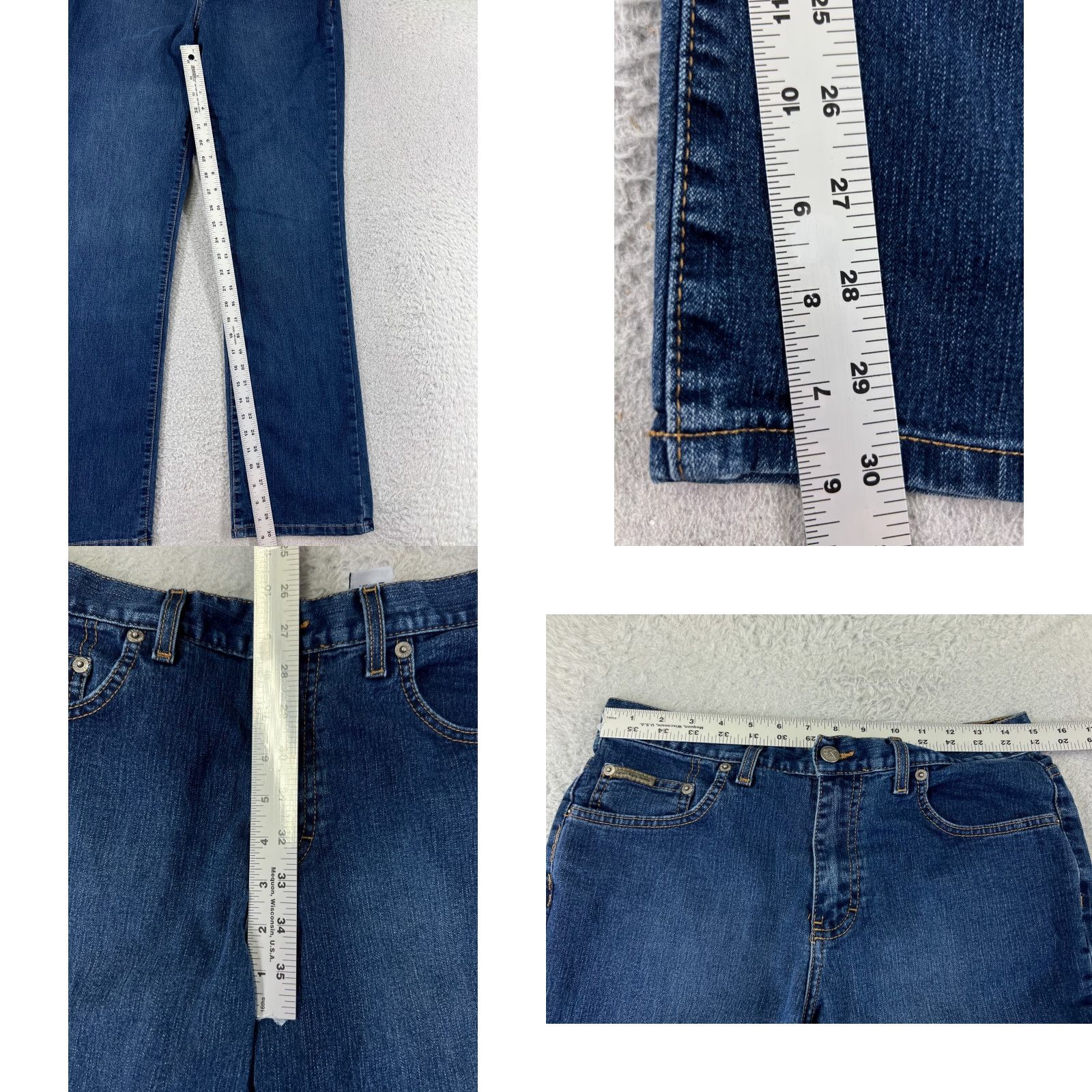 Calvin Klein Calvin Klein Jeans Women 10 Blue Denim Boot Cut Cotton Blend Mid 27x30 Size 32" / US 10 / IT 46 - 8 Thumbnail