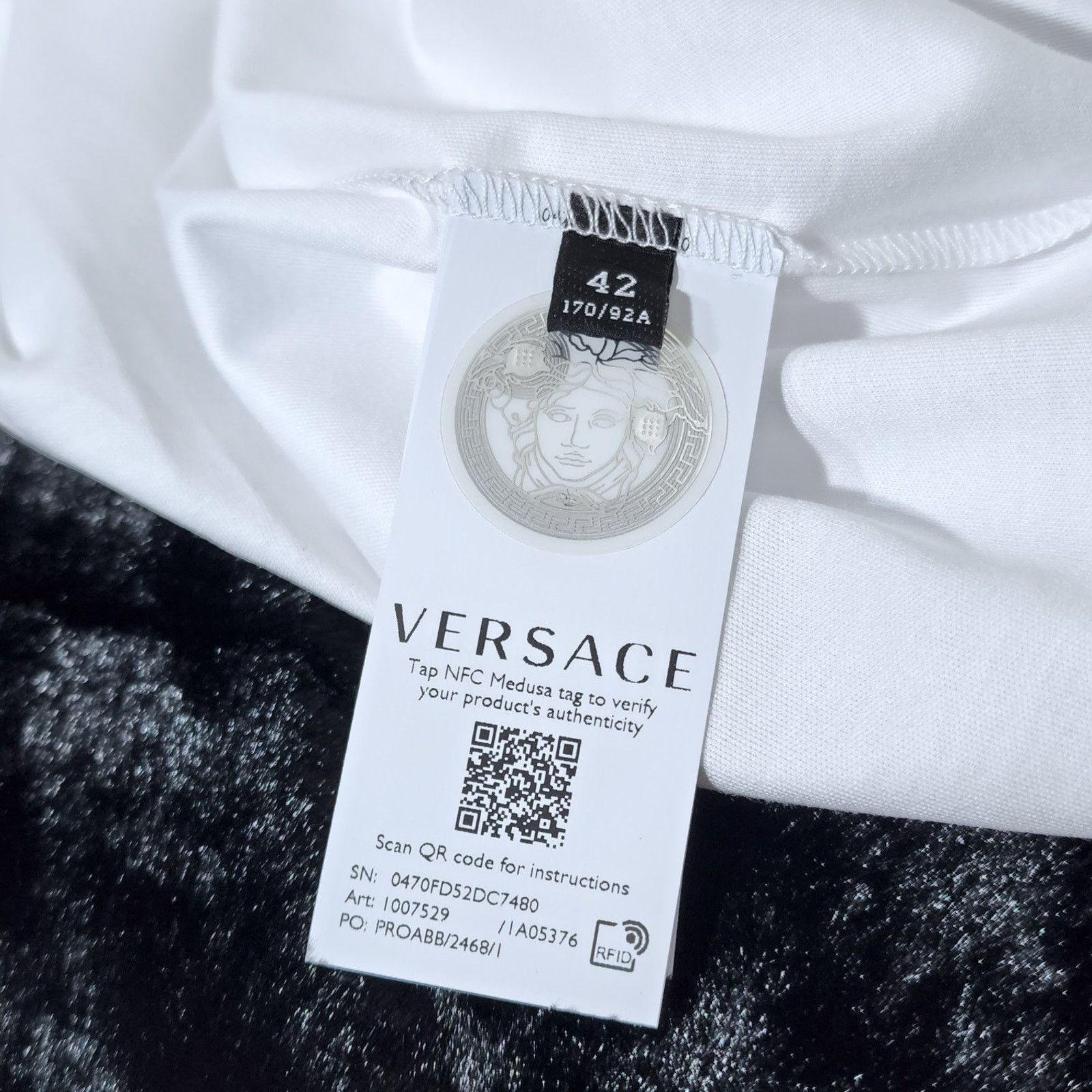 Versace Versace Never Too Much T-Shirt White | Size 42 | MSRP $565 Size M / US 6-8 / IT 42-44 - 4 Thumbnail