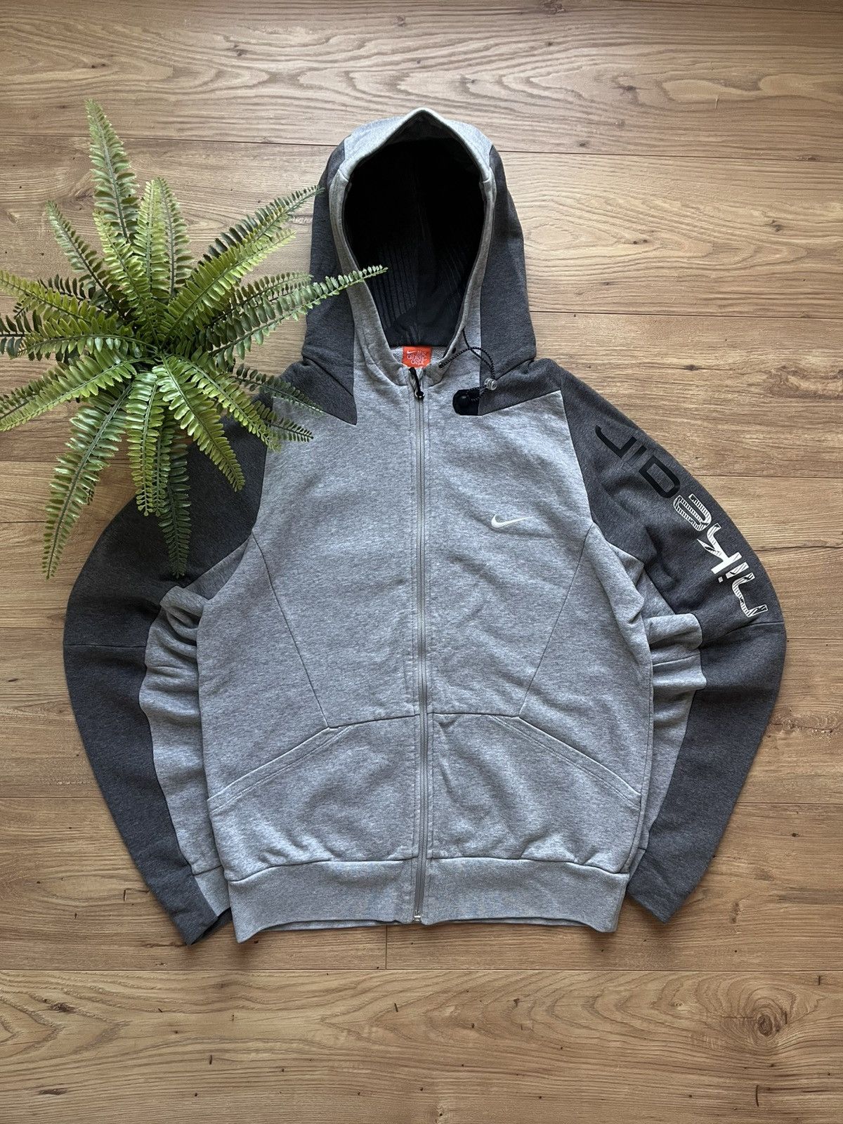 Nike 00’s NIKE AIR SLEEVE SPELLOUT LOGO SWOOSH RETRO ZIP HOODIE Size US M / EU 48-50 / 2 - 1 Thumbnail