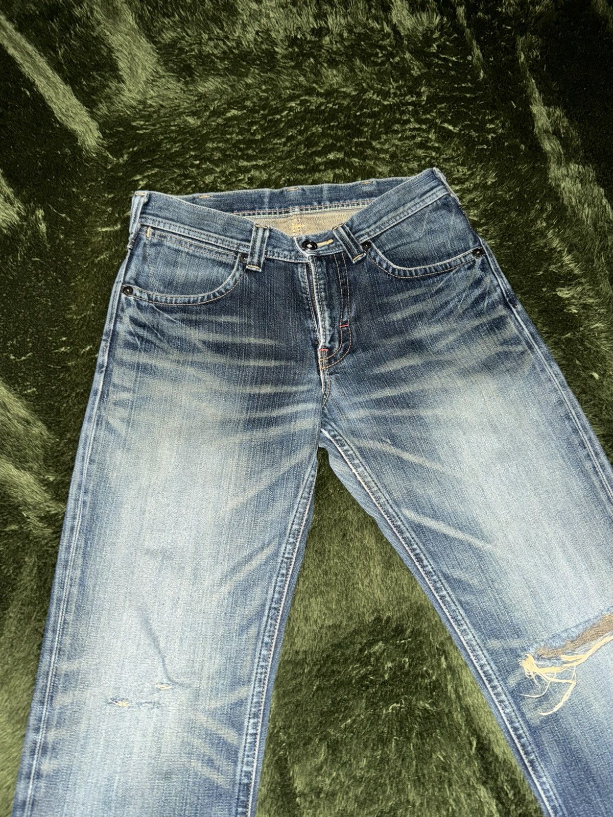 Wrangler [29] wrangler japan red batek vintage washed denim pants Size US 29 - 6 Thumbnail