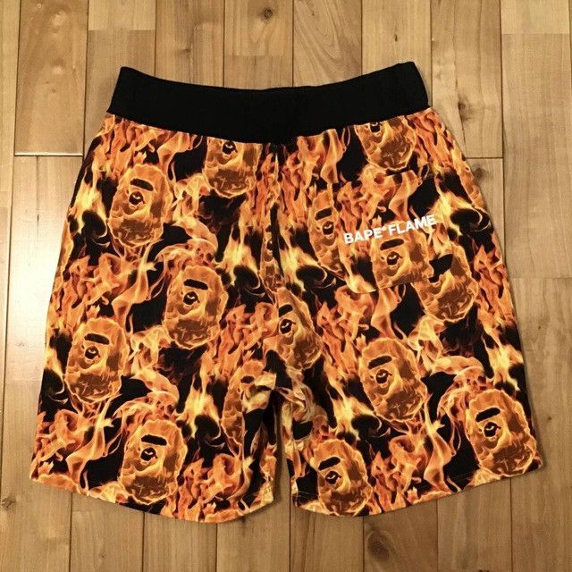 Bape BAPE flame sweat shorts a bathing ape Fire ★size L Size US 34 / EU 50 - 2 Thumbnail