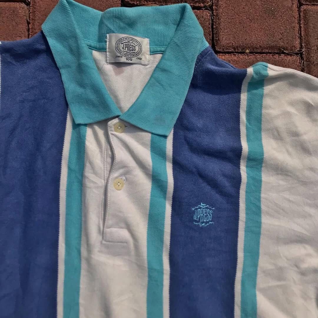 J. Press × Vintage Polo Stripes JPress Ivy League Short Sleeve Polo Shirt Size US M / EU 48-50 / 2 - 6 Thumbnail
